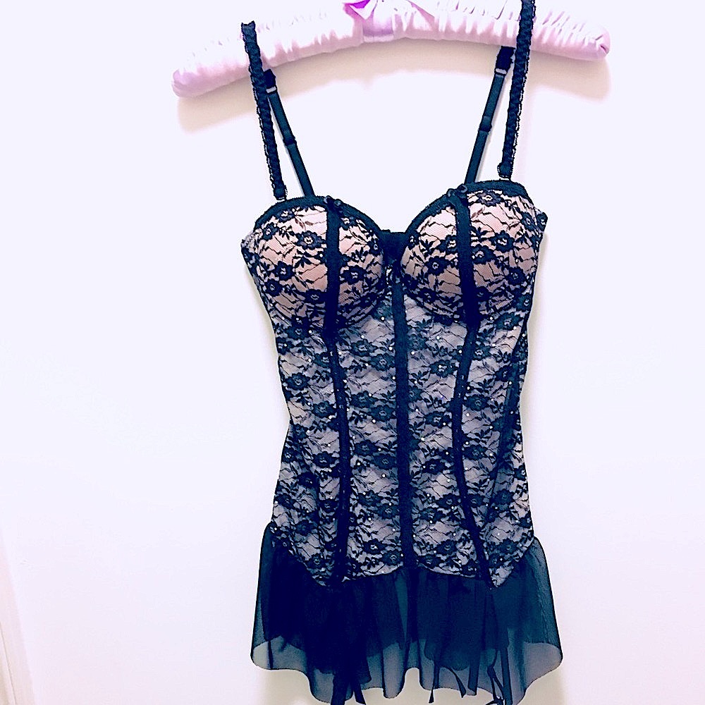 Demi cup, Multi-Way Corset Nighties w/ Sexy Garter Belts